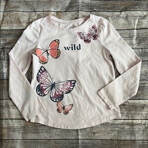 Jumping Beans Girls Size 6X Butterfly Long Sleeve Shirt